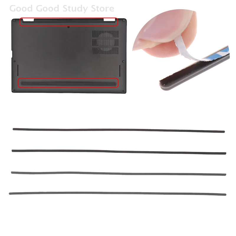 1/2Pcs Laptop Rubber Strips Computer DIY Bottom Case Foot Pad For DELL Latitude 7310 Non-Slip Shell Pad Replacement Accessories
