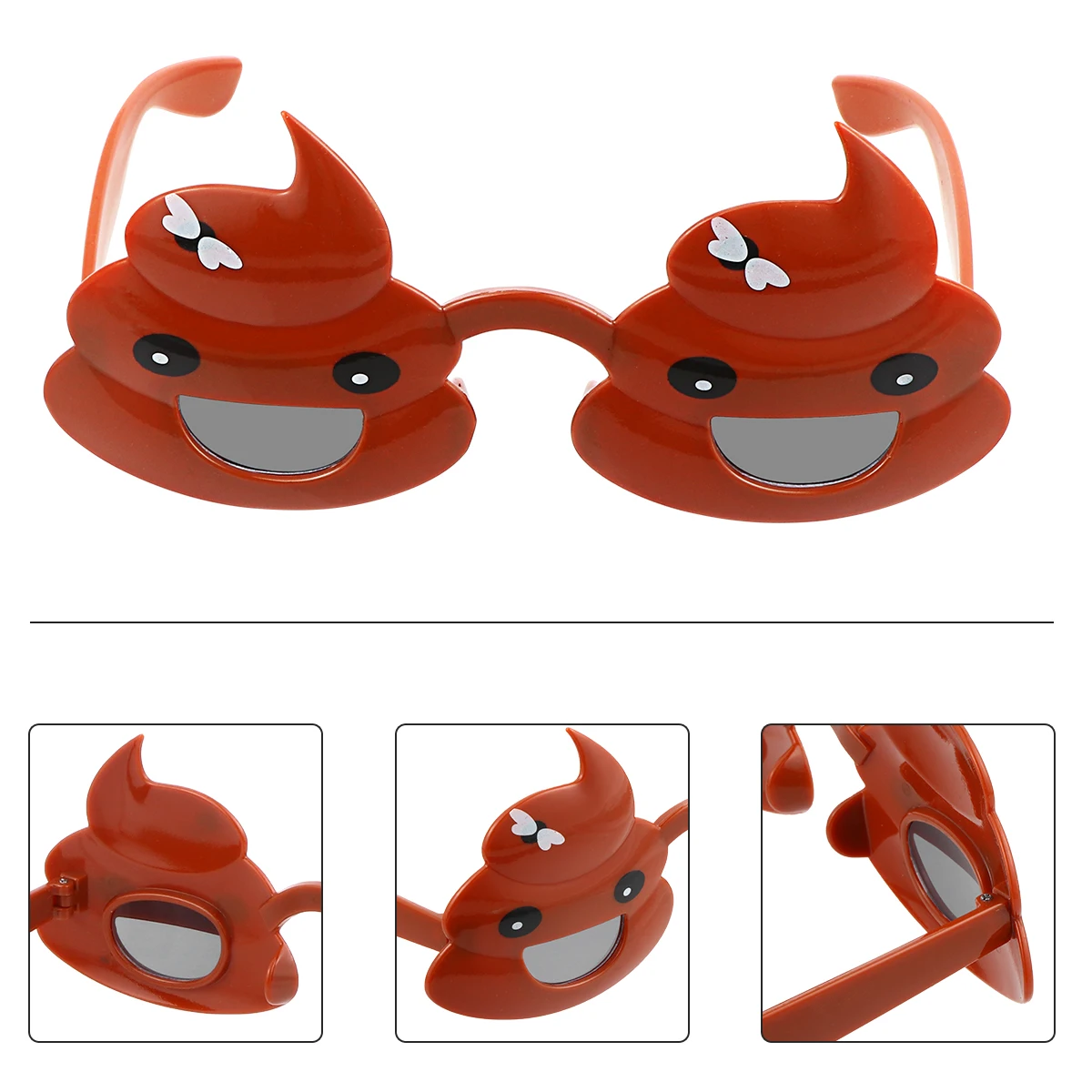 

2pcs Poop Shaped Glasses Funny Eyewear Party Accessories Material Comfortable Photo Props Christmas Supplies Novelty