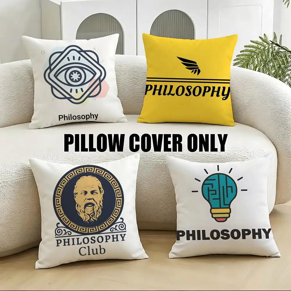 Housse de coussin Perfume-PhilosophyS, 4 pièces, housses de coussin en peluche douce 40x40 45x45 pour canapé et chambre à coucher