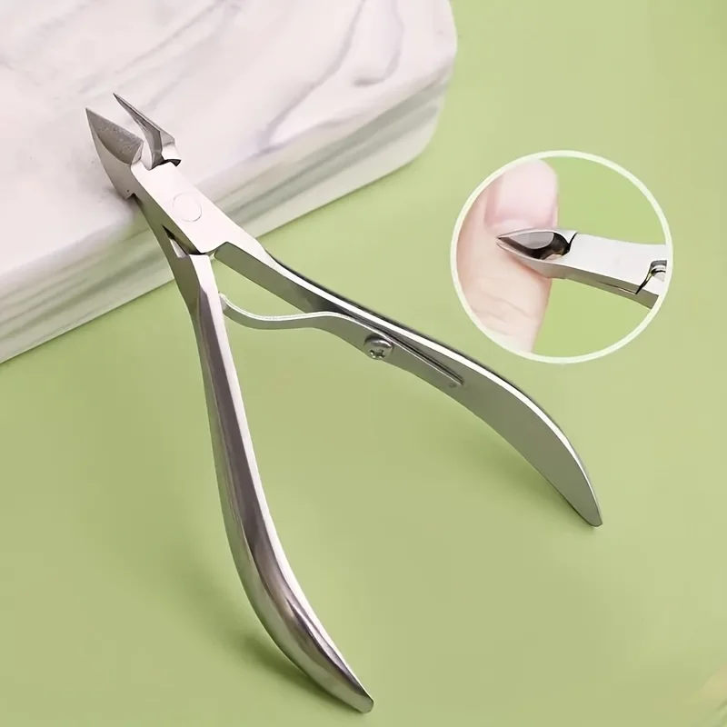 Alicate Profissional para Cutículas em Aço Inoxidável, Ferramenta de Manicure e Pedicure, Tesoura de Beleza para Cuidados com as Unhas