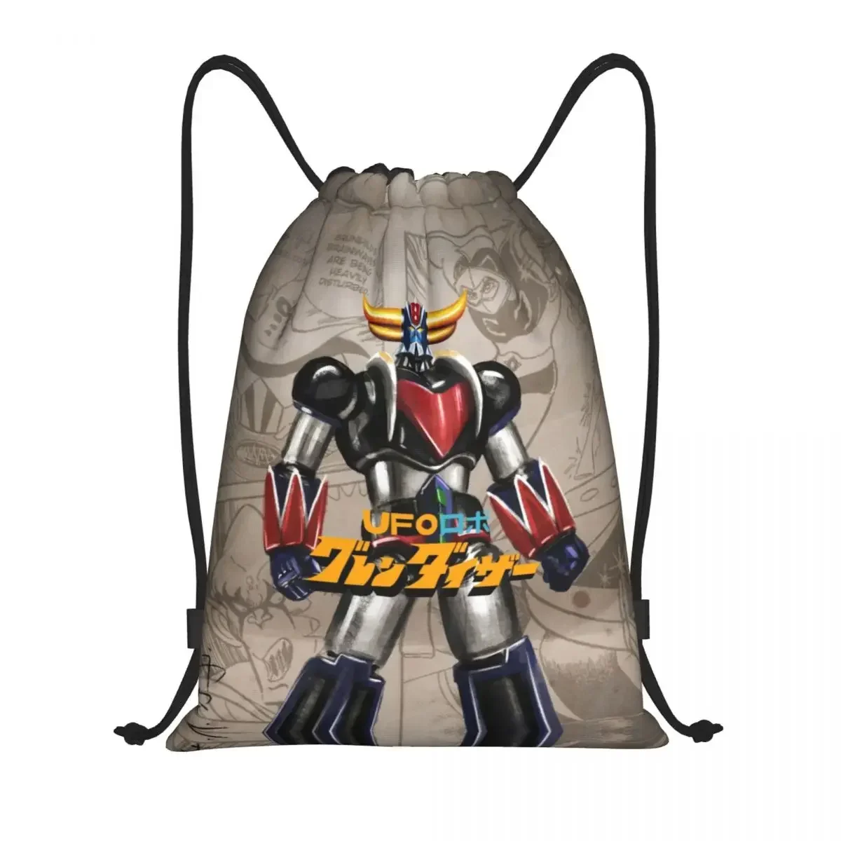 

Custom Grendizer Anime Drawstring Bags for Shopping Yoga Backpacks Men Women UFO Robot Goldorak Sports Gym Sackpack