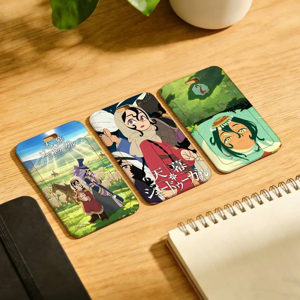 Anime J-Jaadugar A W-Witch in M-Mongolia Lanyard Pull Back Clip Holder and Card Holder Rotating Back ID Card Family Gift