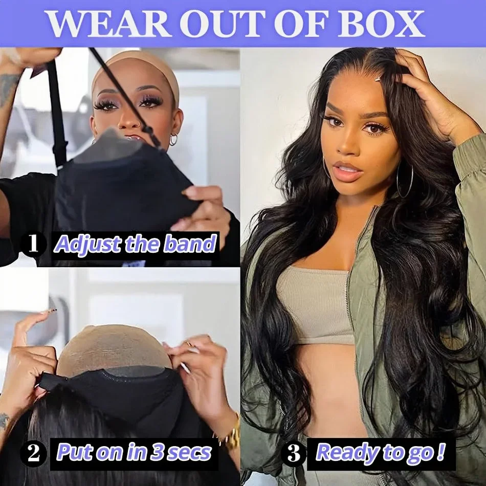 Glueless Wig Human Hair Ready To Wear 5x5 Hd Lace Closure Wig 4x4 Glueless Body Wave Human Hair Wigs for Women Lace Frontal Wigs image 4