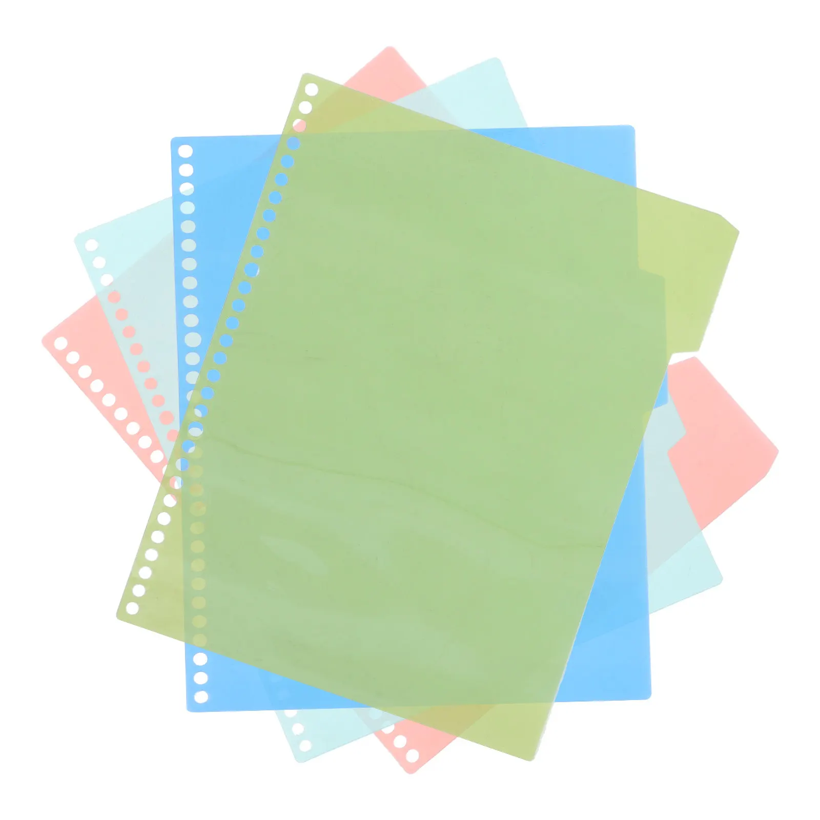 4Sets Sturdy Plastic Notebook Dividers with Tabs A4 Size for Binders Journal Diaries Reports Presentations File Organization and