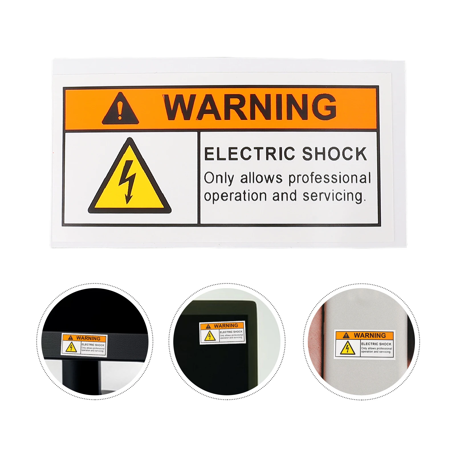 

5PCS Electric Shock Warning Stickers High Voltage Danger Signs Safety Labels Traffic Safety Electrician Stickers