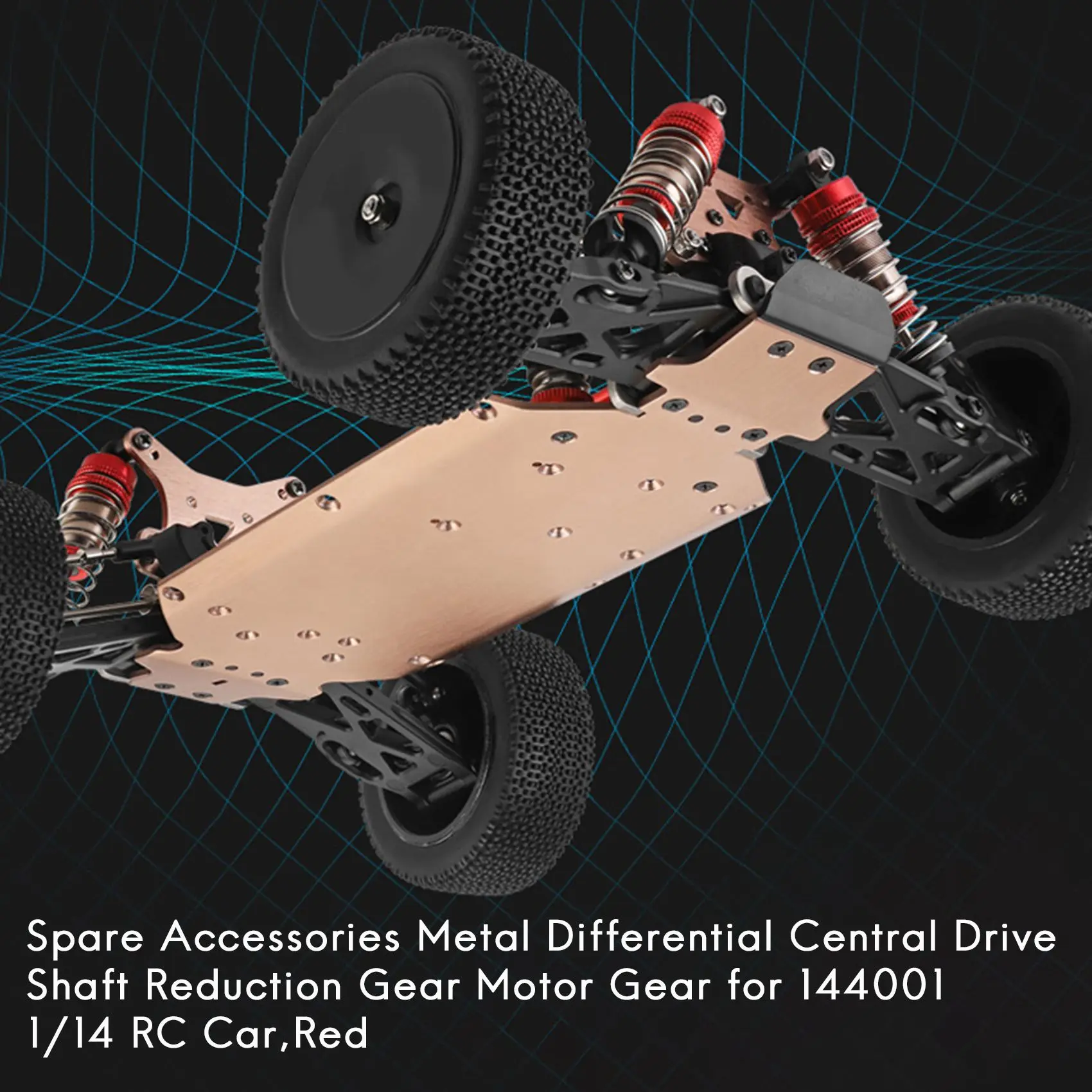 

Modern Differential Central Drive Shaft Gear for WLtoys 144001 RC Car,Red