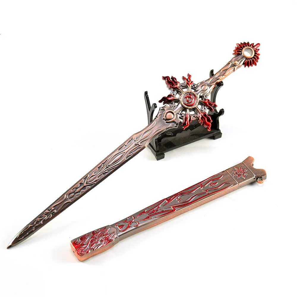 30cm Lalka Anime Gadżety Cao Yunshang Koło Roku Miecz z Pochwą Bez Ostrza Katana Dekoracje Pokoju Kolekcja Mieczy