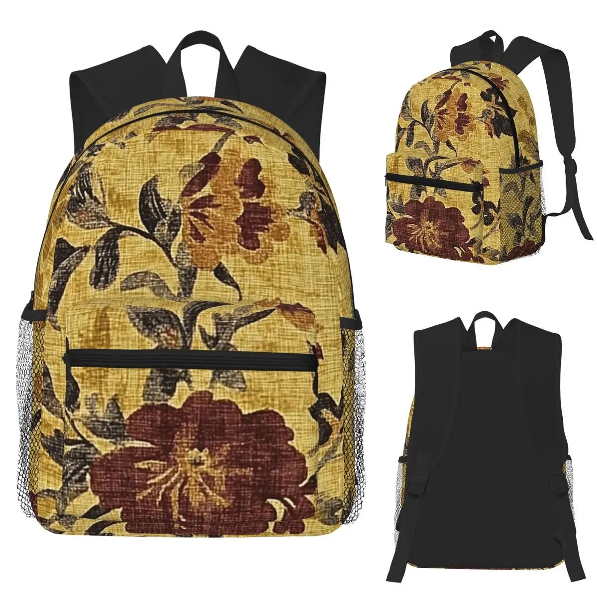 

Flower Arrangement Fresh Serene India Floral For Diy Enthusiasts Backpack School Bag Hiking Travel Daypack Bookbag Shoulder Bags