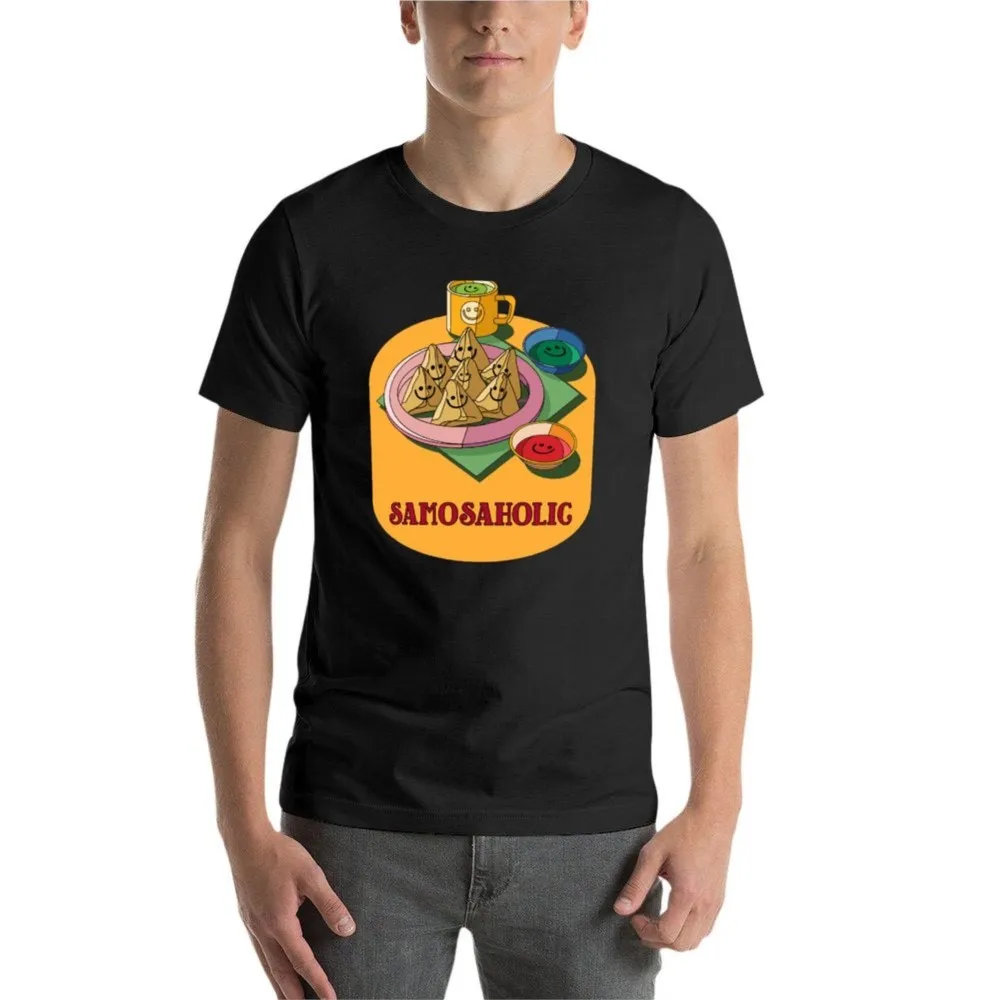 Samosaholic South Asian Design of Fried Samosa T-shirt customs design your own blanks quick-drying summer tops T-shirt men