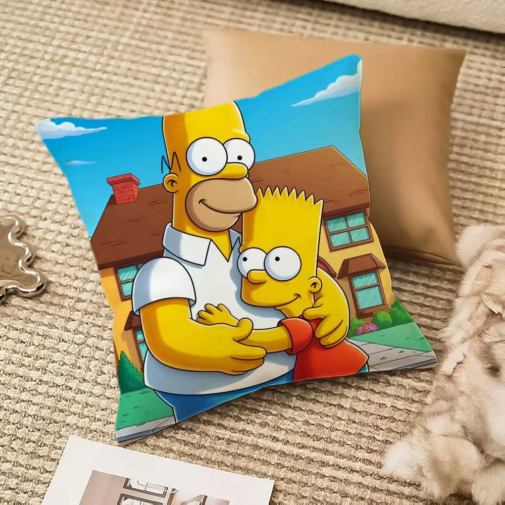 Simpsons La peliculaLos Pillow Case Anti-dustmite Invisible zipper Sofa Bed
