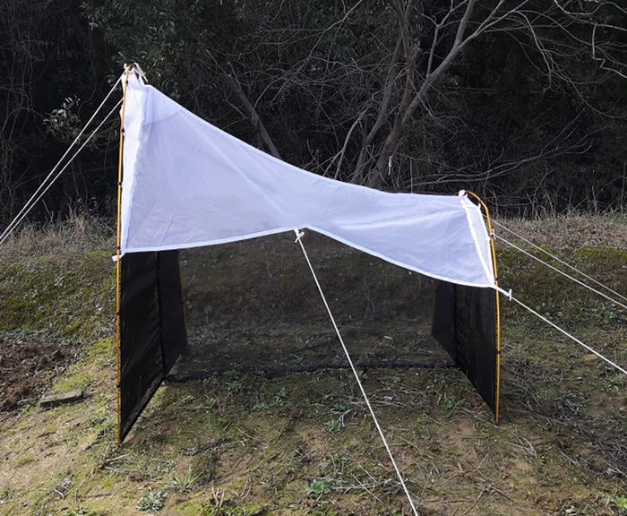 convenient setup malaise trap with collection bottles for entomology research