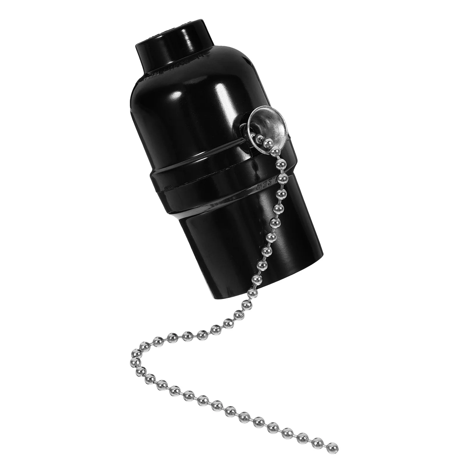 

E27 Pull Chain Lamp Holder Black Classic Ceiling Light Socket Replacement Lampholder Pullswitch Lamp Base Adapter