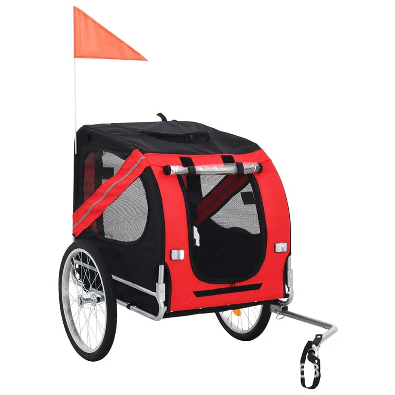 Imagem -06 - Grande Pet Bicicleta Trailer Carrinho do Cão Cat Stroller Transportadora Folding Outdoor Riding Travel Trailer Pet Out Carry