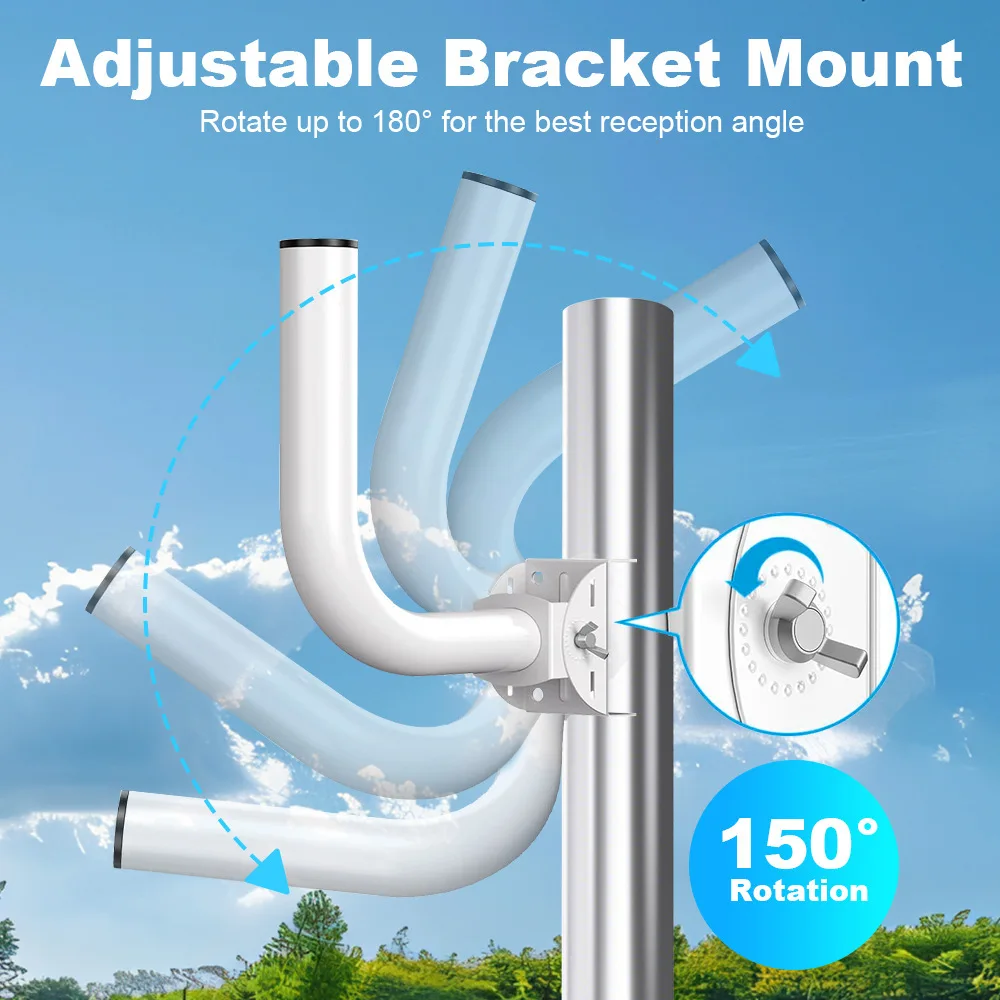 Outdoor Security Camera Holder Bracket Universal Wireless Bridge Pole Wall Mount Flexible Base Networking Station
