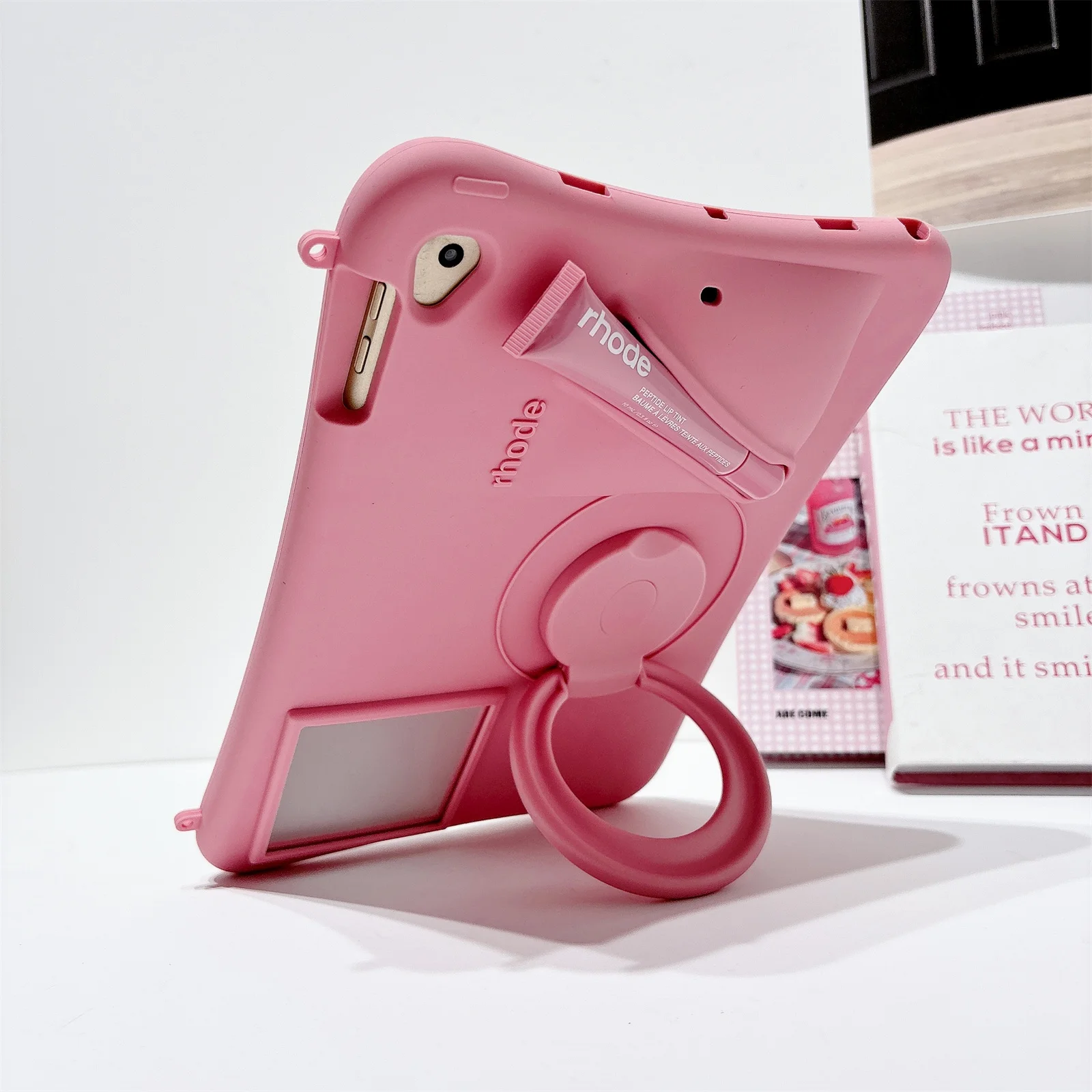 

For IPad Mini7 Mini6 8.3inch/ Mini5 /Sam-TAB A9 A8 A9Plus Portable Lip GlossTablet Case 3D Lipstick Make-up Silicone Tablet Case