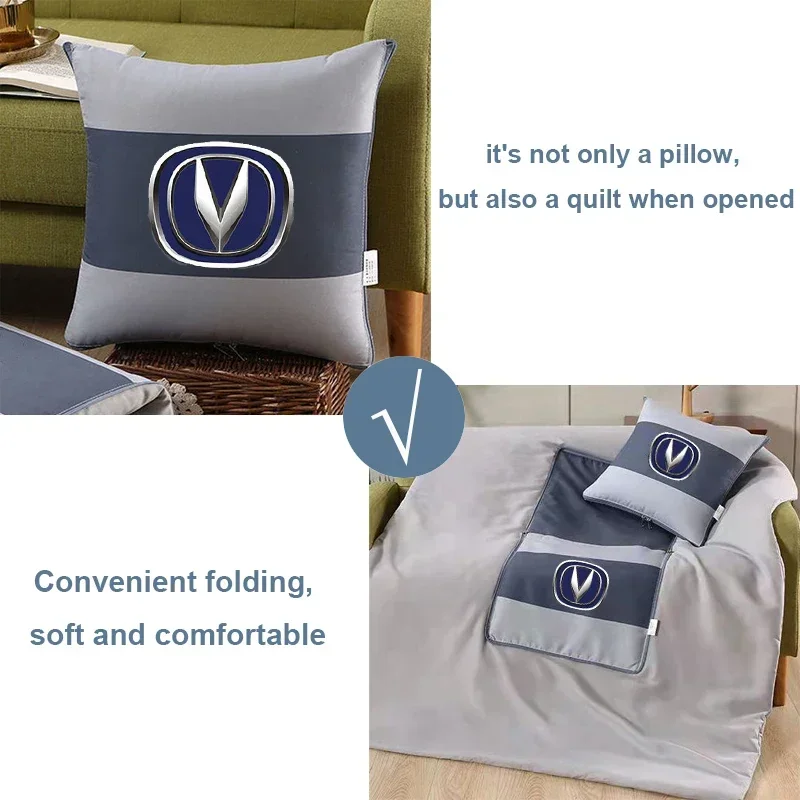 2 In 1 Car Folding Quilt Blanket Throw Pillows For Changan Alsvin V7 CX70 CS35 CS75 CS15 PLUS CS85 CS95 CS55 Eado CX20 CX30 V5