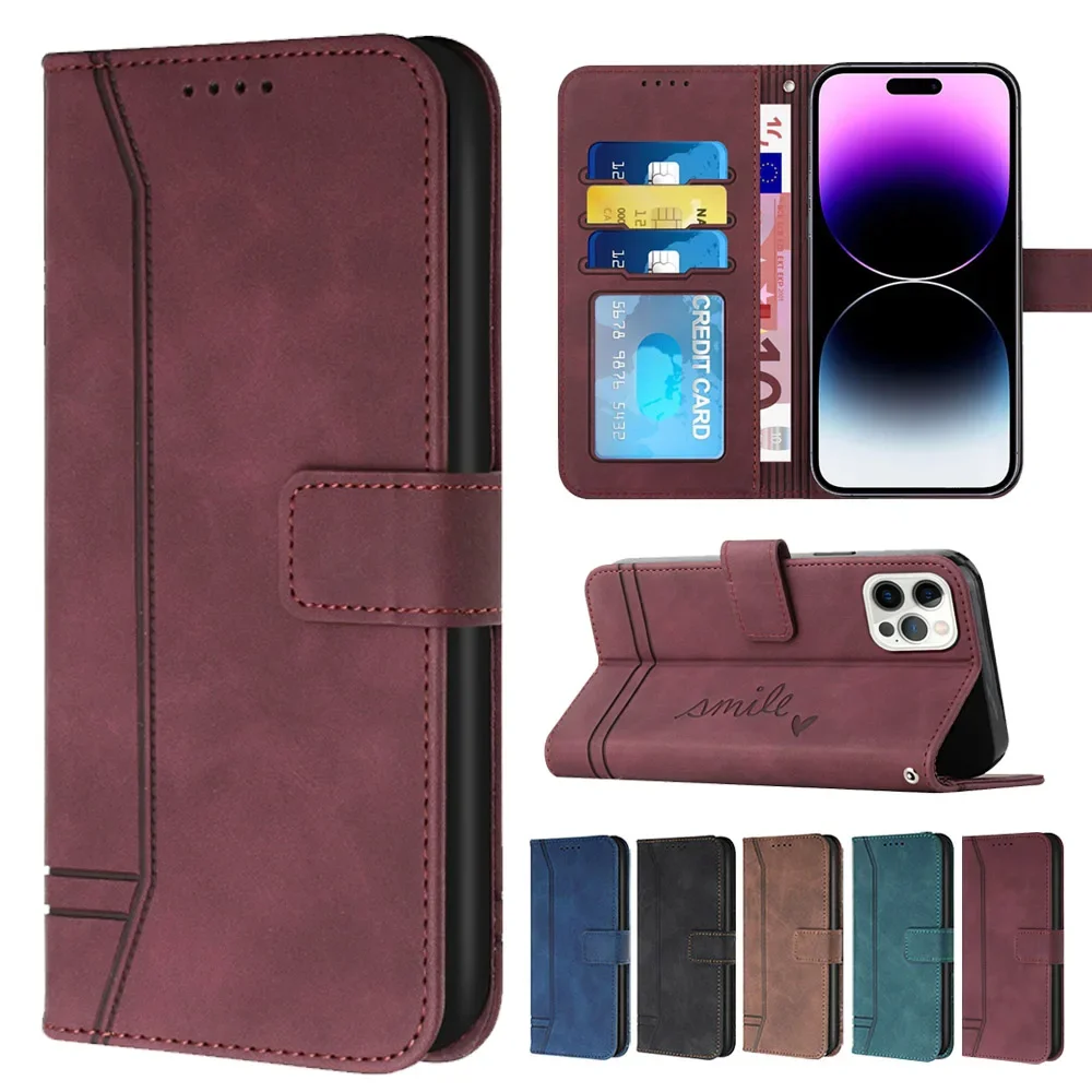 for iphone 16 pro max cases 15 plus funda for iphone 11 12 13 14 pro max 15pro 7 8 plus Phone Case Card Wallet Cover