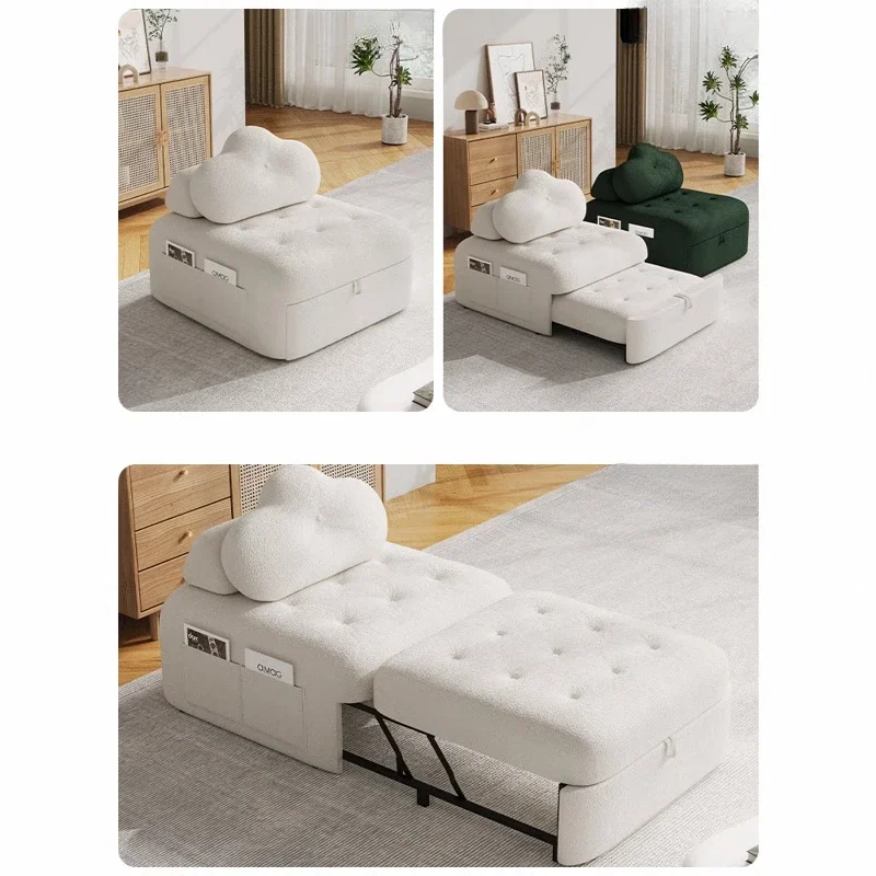 

Single folding sofa bed dual-purpose new Internet celebrity small sofa simple 80 cm small Japanese puff retractable bed
