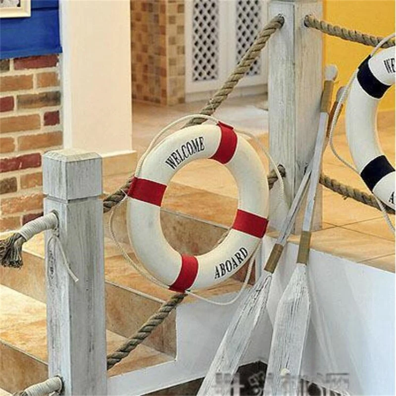 Rete da pesca arazzi Studio Prop Room Home Decor Mediter Sea Stickers Marine Over The Garden salvagente artigianato nautico