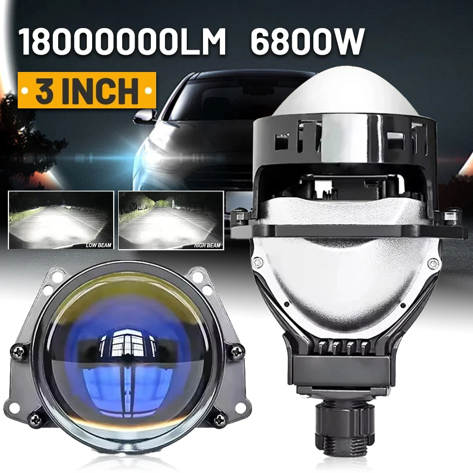 2pcs Bi LED Projector Lenses 3 Inch For Headlight Hella 3R G5 6000K Auto Lamp Car Lights Retrofit Kits Hyperboloid Lens