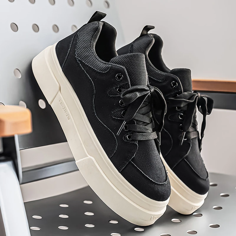 

Легкие нескользящие кеды из канваса 2026: Новые мужские повседневные туфли для осени, модная уличная обувь, удобная и дышащая мужская обувь