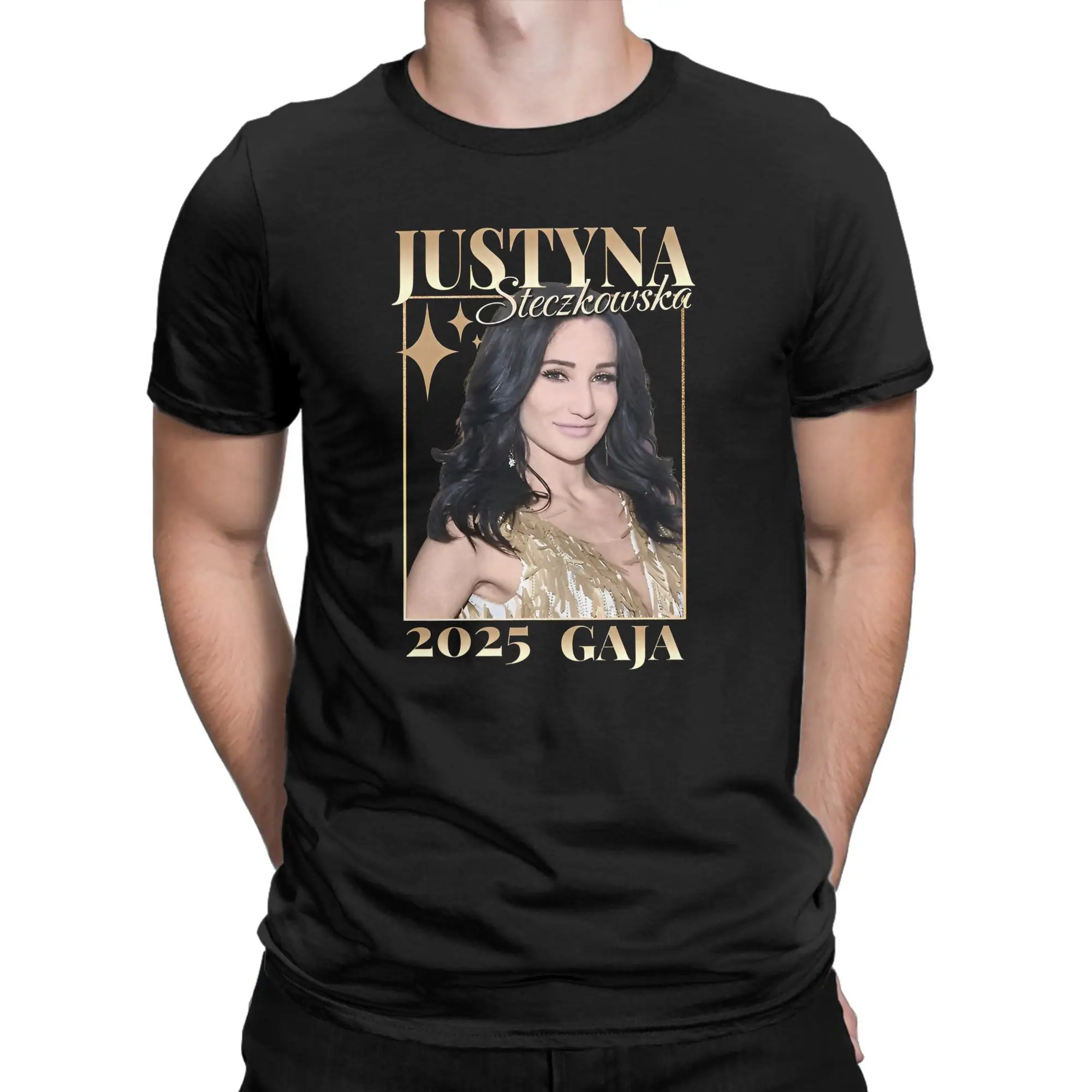 

Justyna Steczkowska Gaja Eurovision Poland 2025 Graphic Printing T Shirt for Men Women Pure Cotton Tee Shirt Clothing