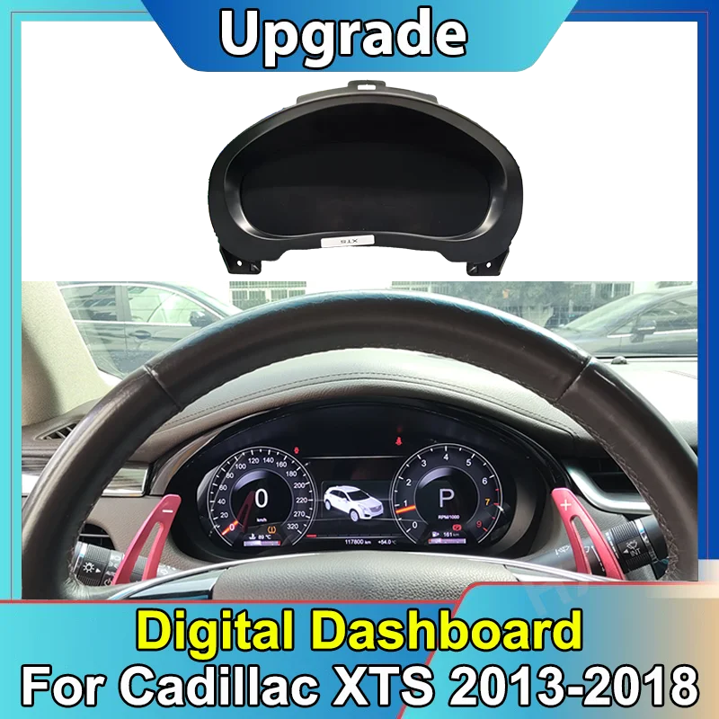 

Car LCD Digital Cluster Virtual Cockpit SpeedMeter Dash Carplay For Cadillac XTS 2013-2018 Instrument Screen Panel Unit