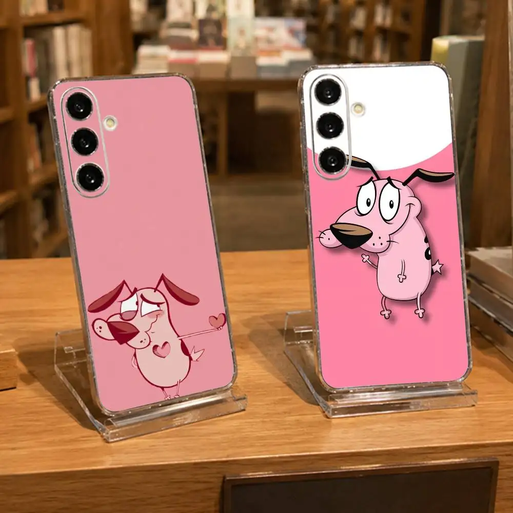 C-Courage the Cowardly D-Dog Clear Phone Case for Samsung A71, A70, A52, A51, A40, A30, A20
