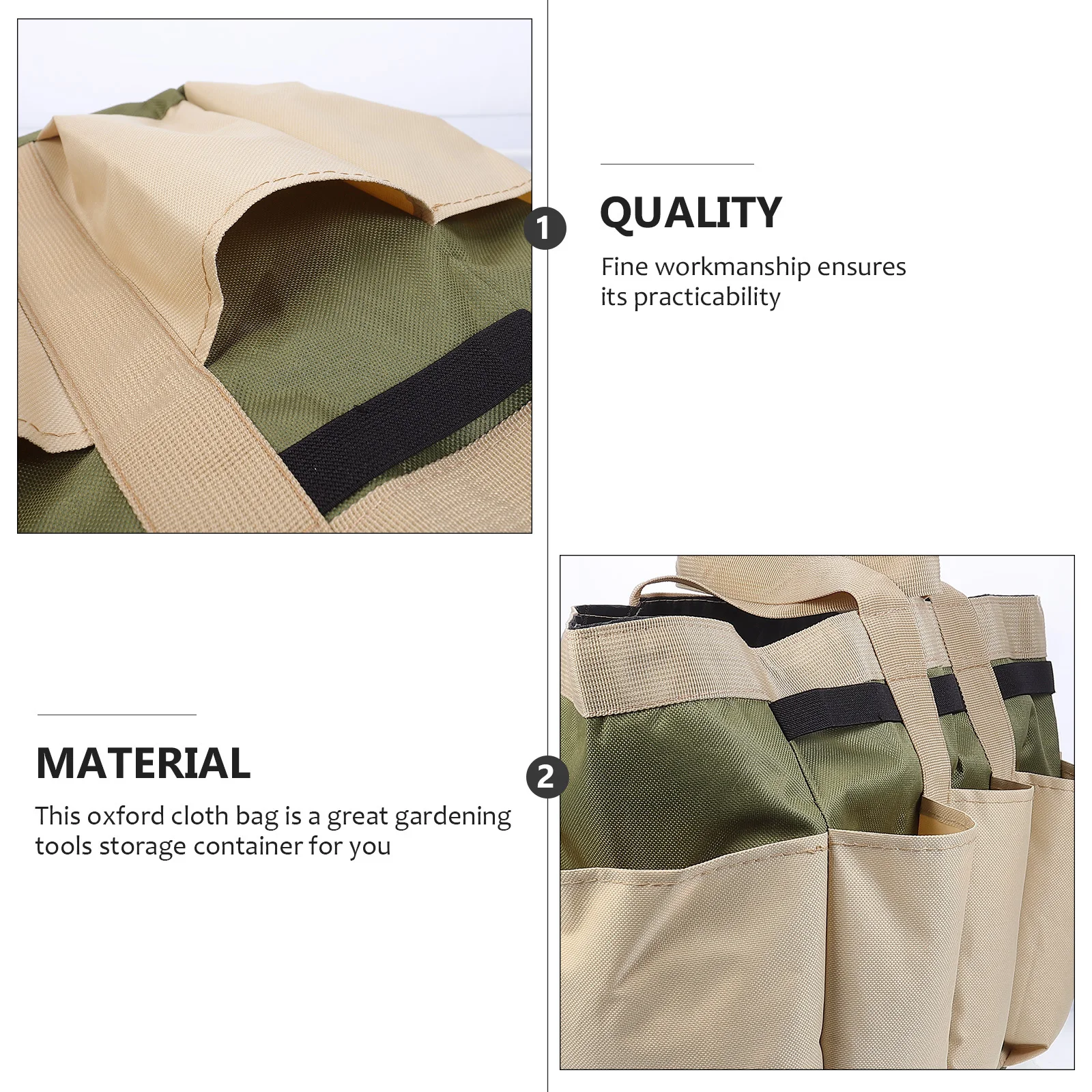 1 pz borsa per attrezzi da giardinaggio in tessuto Oxford organizer multitasche resistente all'usura per kit di attrezzi per fertilizzanti di semi borsa di grande capacità