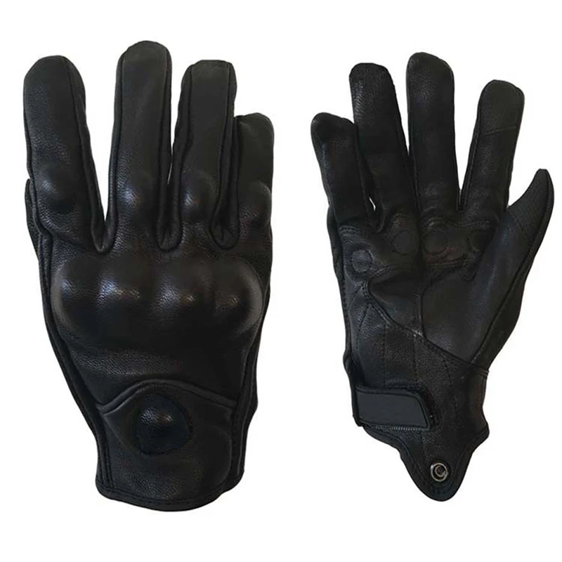 Retro Real Leather Motorcycle Gloves Moto Waterproof Gloves Motocross Glove