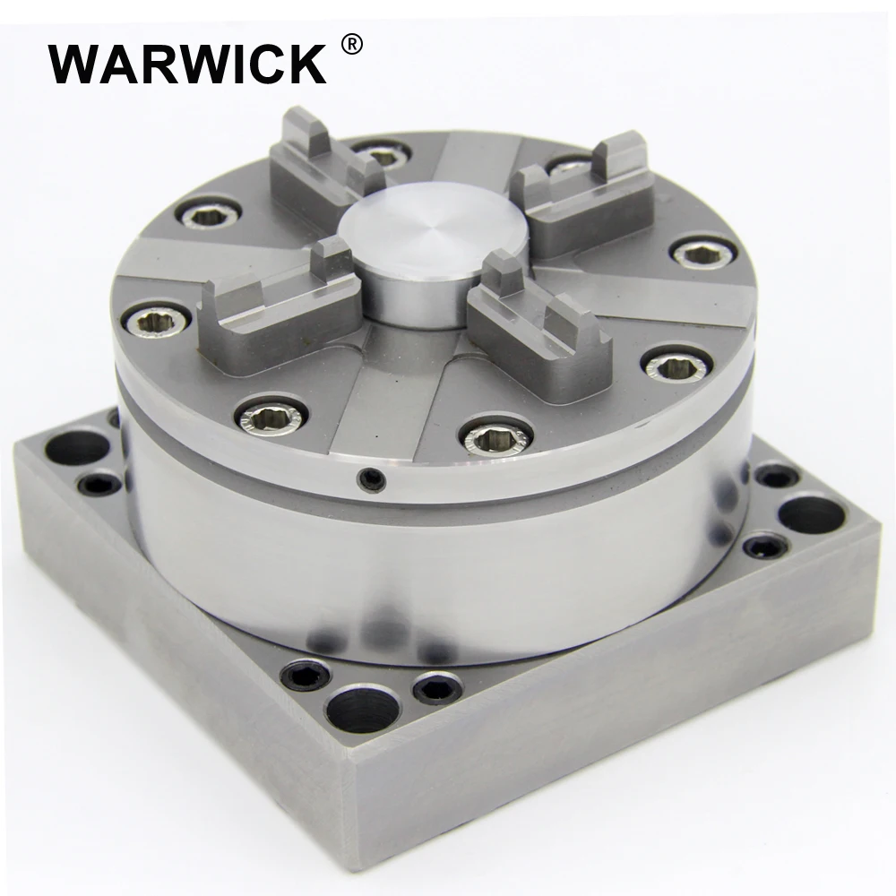 

4 Jaw Solid Built-in Cylinder Pneumatic Vacuum Chuck D100 With Functional Base