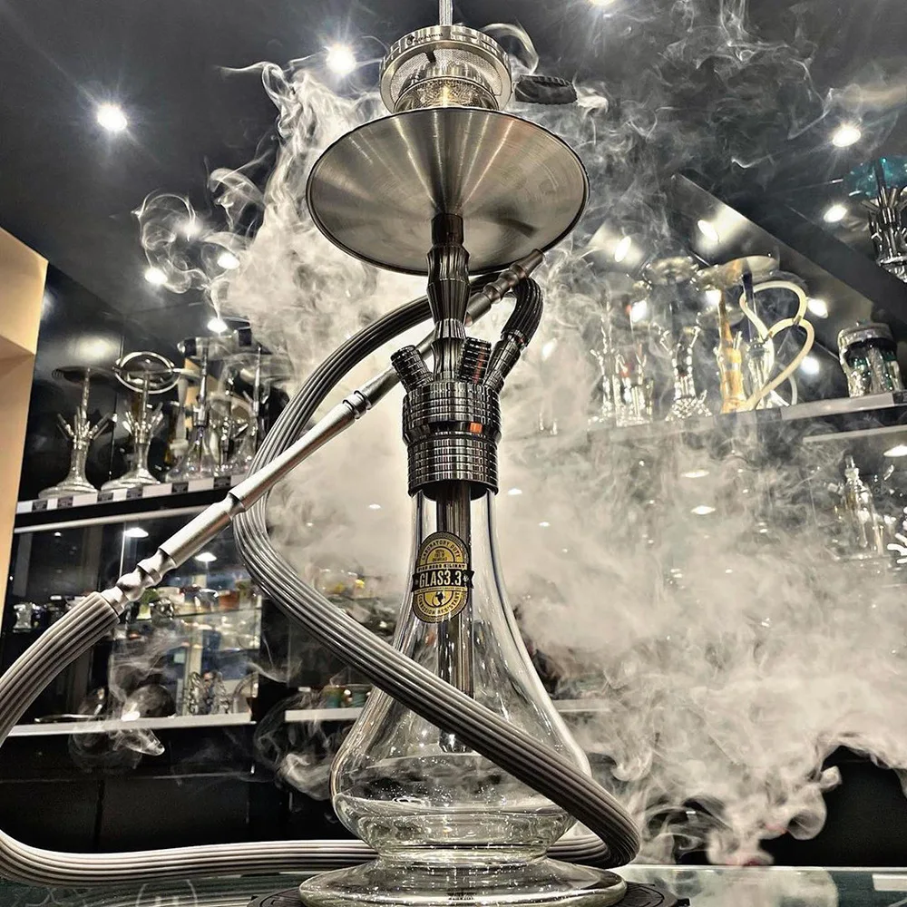 Medium Internet celebrity stainless steel four pipe shisha, bar