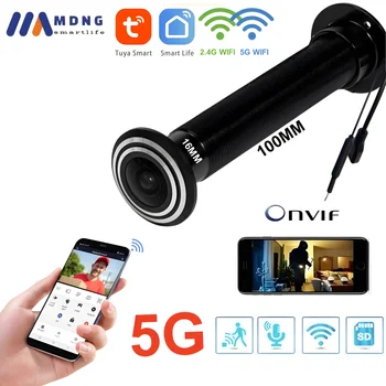 Tuya-ワイヤレスドアカメラ,モーション検出,デジタルドアビューアー,アイカメラ,ホームセキュリティ保護,wifi,5g