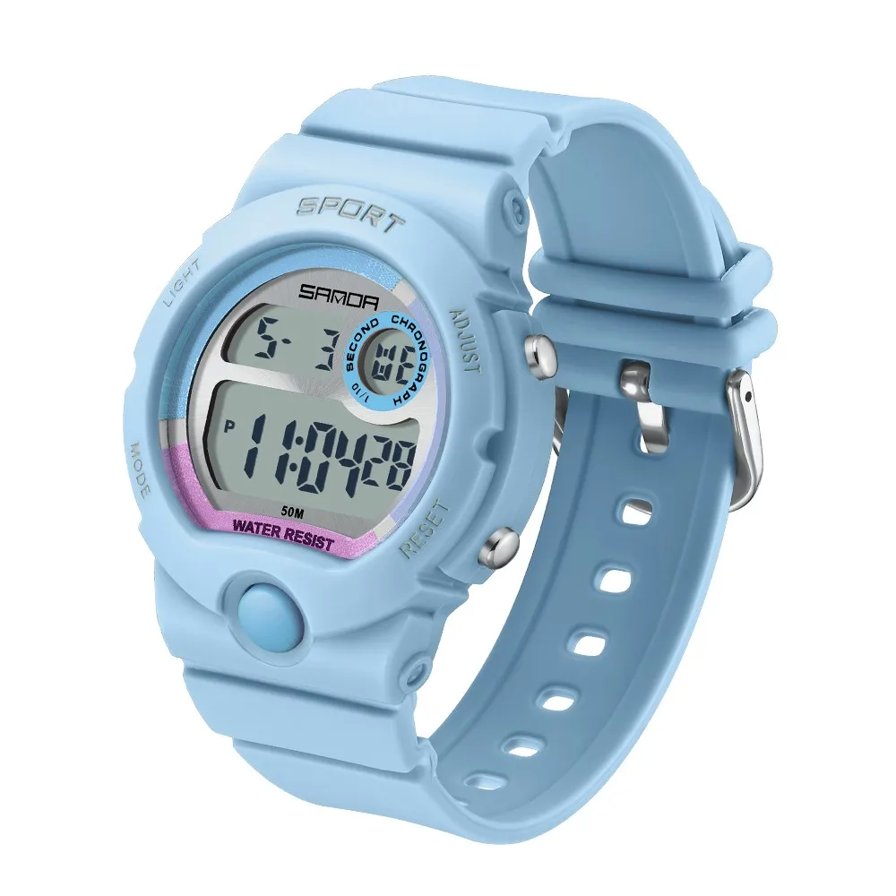 Fashion Sanda Casual Women\'s Student Sports Watches Waterproof Digital Watch Women Wristwatches Female Clock Relogio Feminino