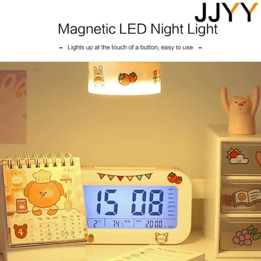 Portable Touch Control Bedside Lamp Dorm Sleep Night Light Removable Adsorption Wireless Lighting