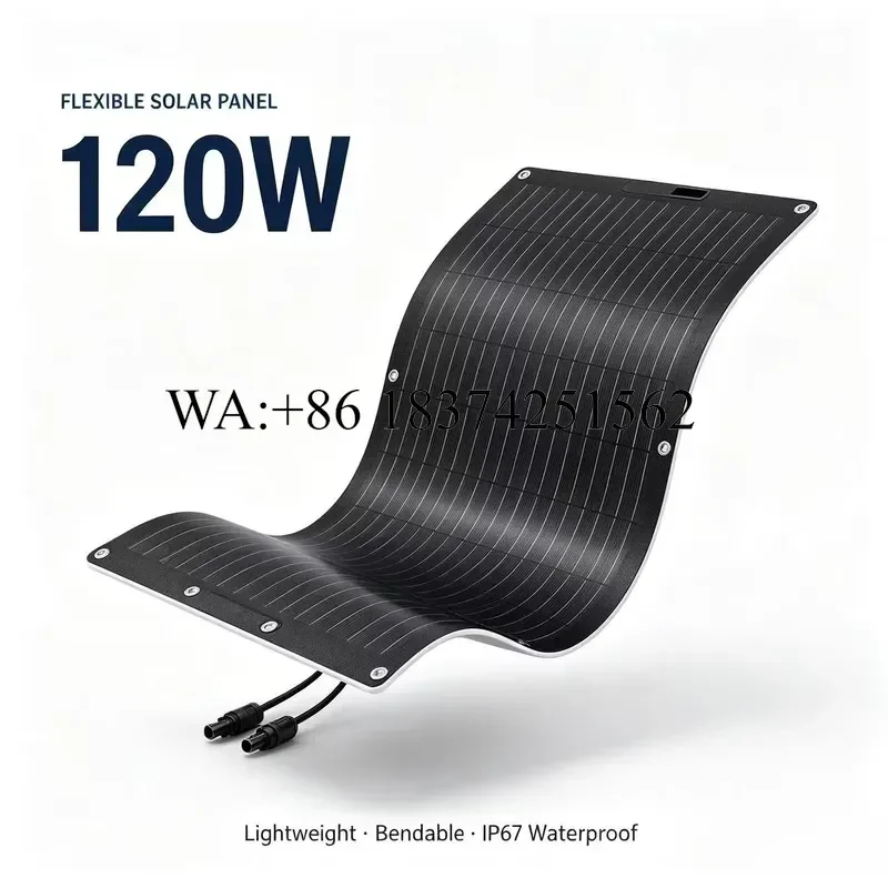 Wmwmnu Flexible Solar Panel for RV Caravan Marine Balcony Camping Off Grid Cabins Telecom Backpacks and Garden Lighting