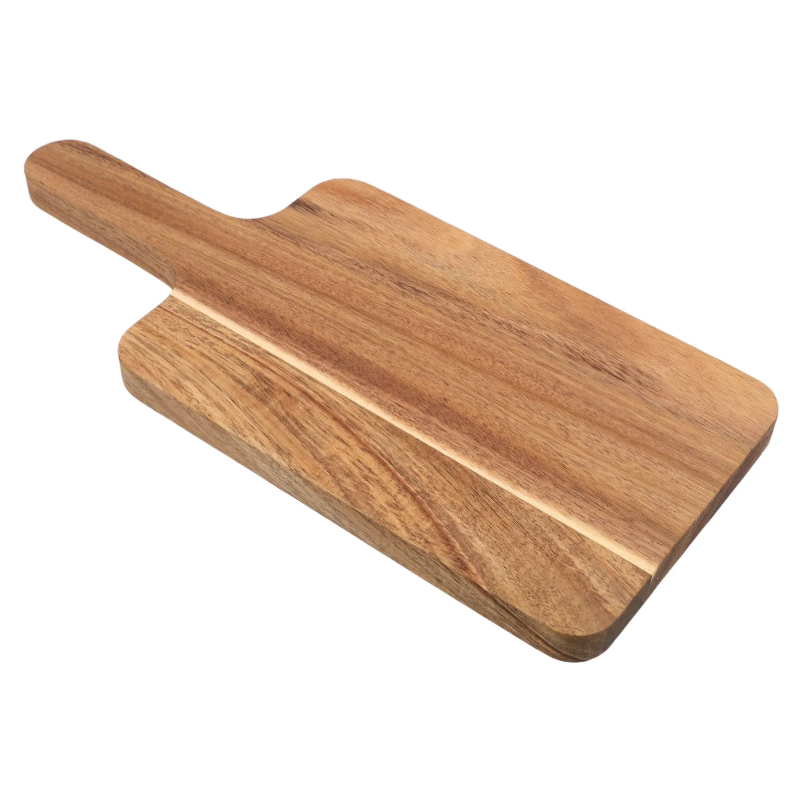 

Natural Wood Long Handle Cutting Dual Sided Serving Platter For Cheese Bread Fruits Small Charcuterie Board Kitchen Decorative