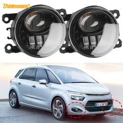 2 X 30W H11 Car Front Canbus LED Lens Fog Light DRL 3000LM High Bright For Citroen C4 Picasso Grand Picasso Pallas 2006-2020