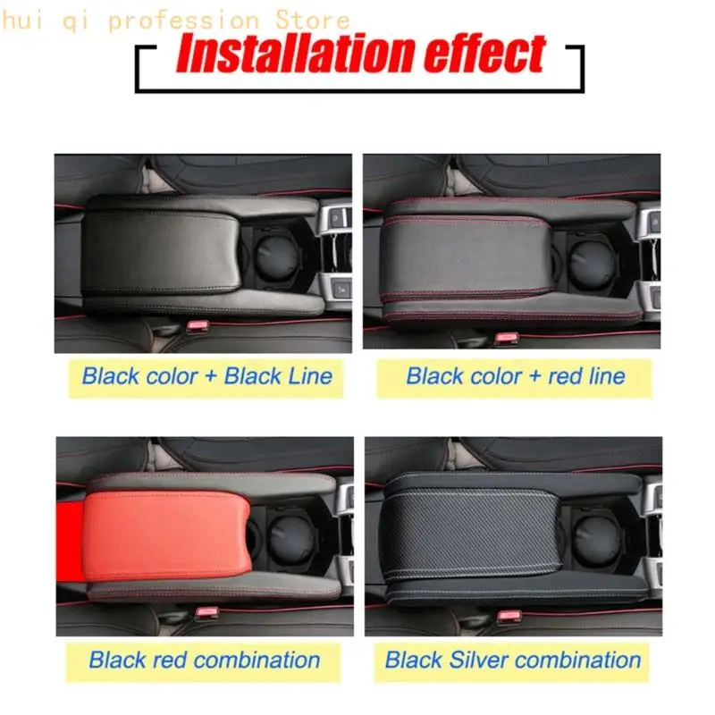 4-Piece Console Interior Cover Set with Stitched Microfiber Leather for the Armrest and Other Contact Areas H8WE