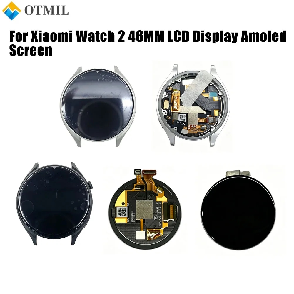 AMOLED For Xiaomi Watch 2 46MM LCD Display Screen Touch Screen Digitizer Assembly With frame for xiaomi watch2 LCD Replacement