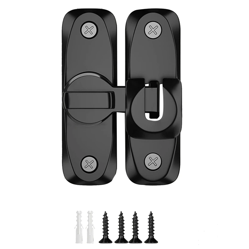 1 Piece Zinc Alloy Right Angle Door Lock Latch Barn Door Hasp Latch For Push Barn Door Lock