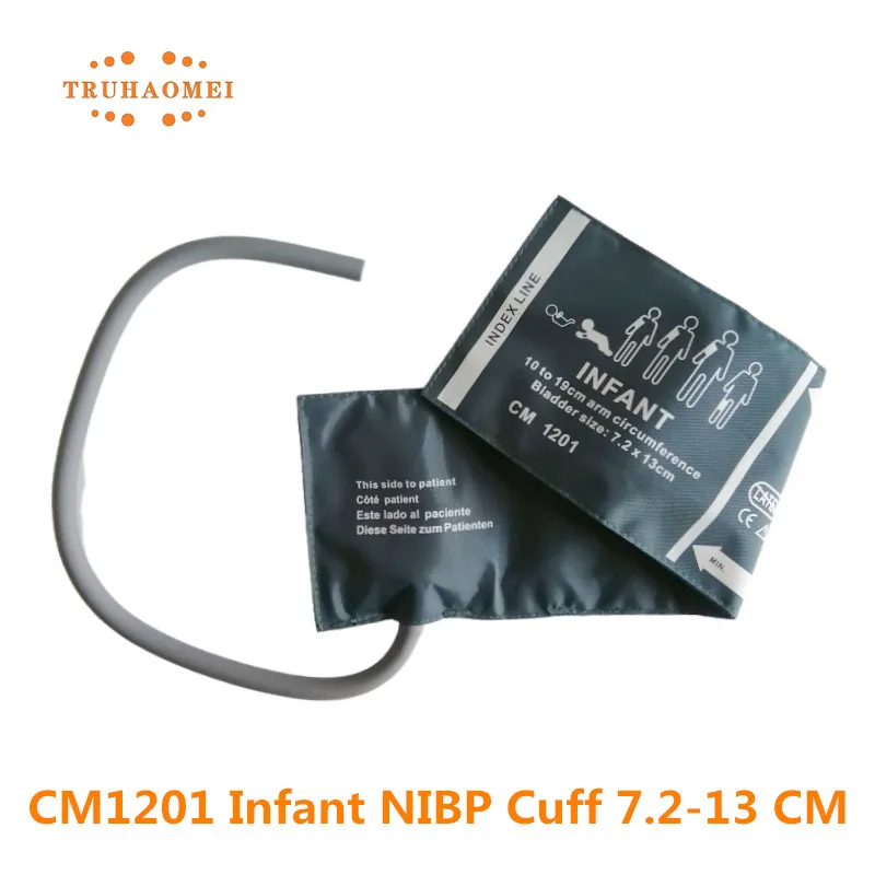 CM Series Green Color Single Hose One Tube Reusable Blood Pressure Nibp Cuff with Bladder For Adult Child Neonates Sizes Monitor