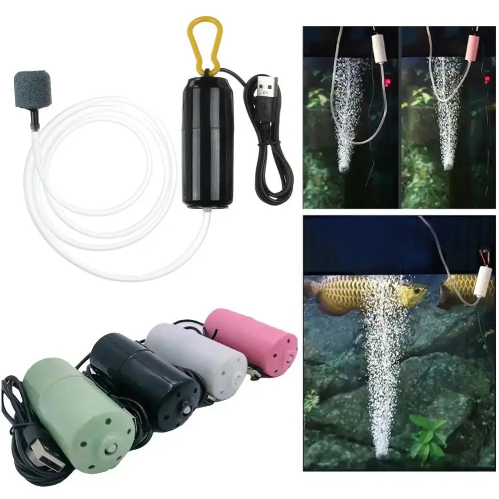 1Pcs Silent Oxygen Air Pump Durable Mini Small Aquarium Accessories Air Compressor 5V 1W Portable USB Aerator Oxygenator