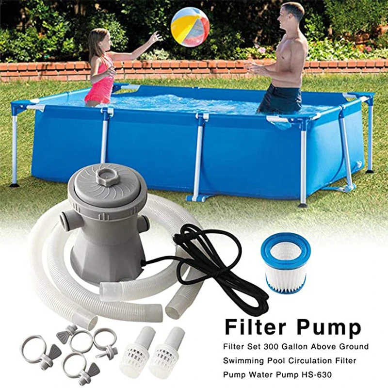 Household Large Swimming Pool Electric Cleaner Circulation Pump Water Filter 300 Gallons