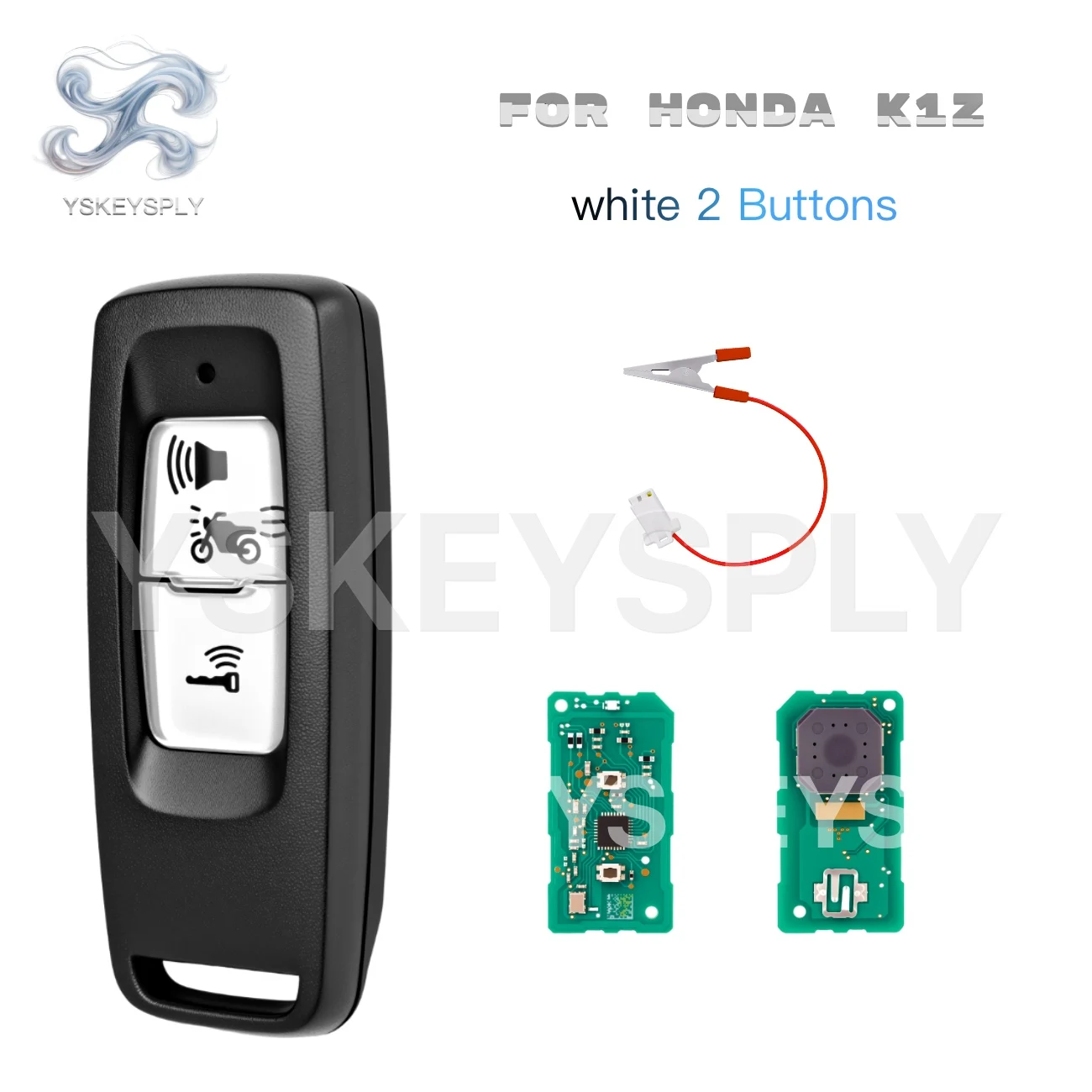 For Honda Motorcycle Remote Key Fits FORZA PCX160 NSS350 K1Z 2021-2023 ID47 Chip 433MHz 2 Buttons Smart Key Fob No Logo view 5
