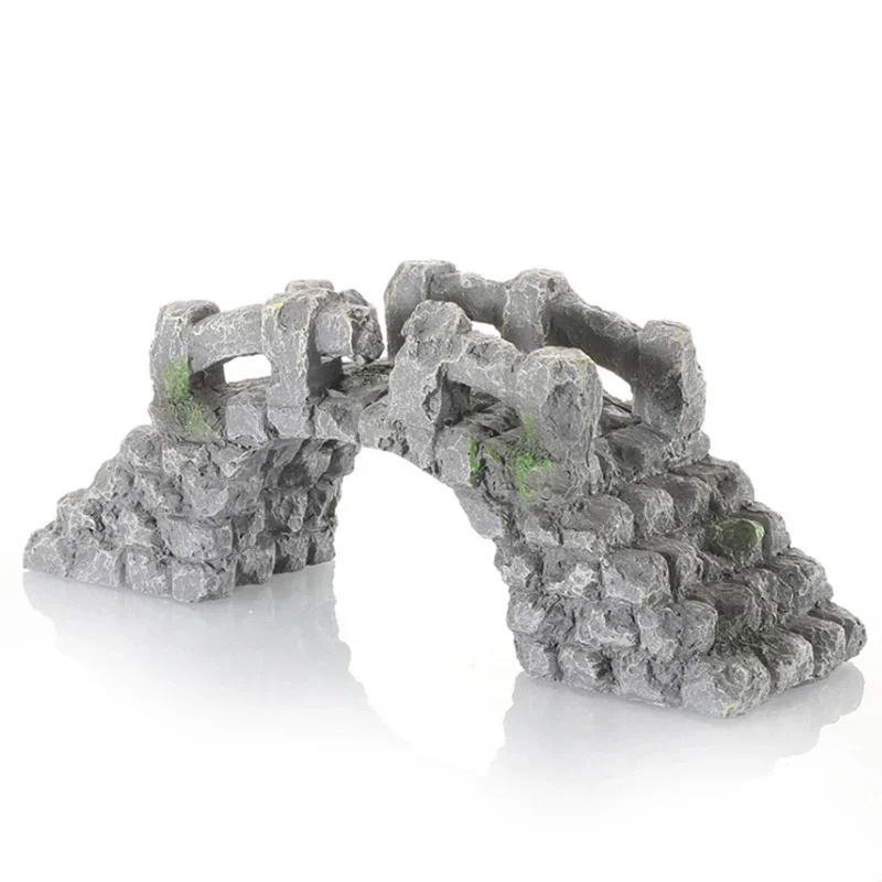 Simulated Stone Bridge Aquarium Decor Stone Rockery Landscaping Fish Tank Resin Bridge Decoration Aquarium Accessories