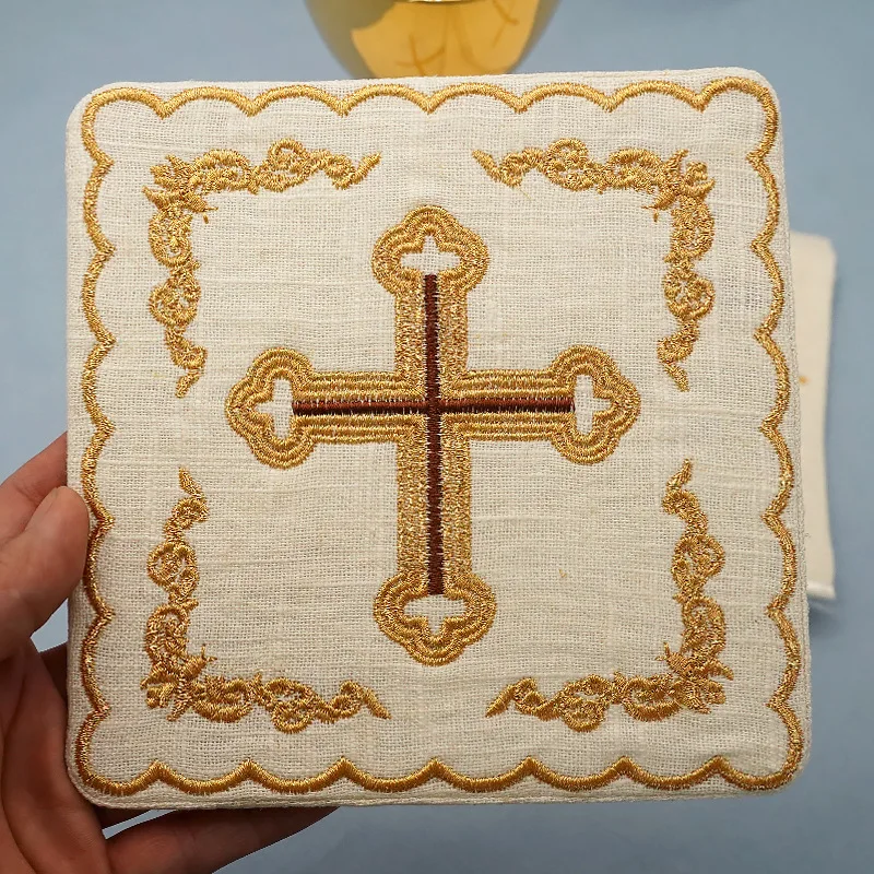 Altar Supplies Church Altar Embroidered  Pall Corporal Purificator Hand Towel Catholic Church Communion Supplies