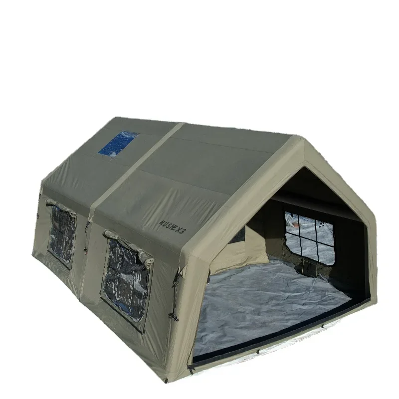 

Outdoor Waterproof Sun Shelter Hiking Traveling Cotton Inflatable Tent Larger Camping Portable Retro Inflatable Air Tent