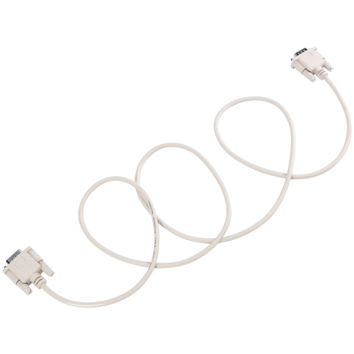 Qualitative! 1.4M RS232 DB9 9 Pin Male to VGA Video 15 Pin Male Adapter Cable Light Gray