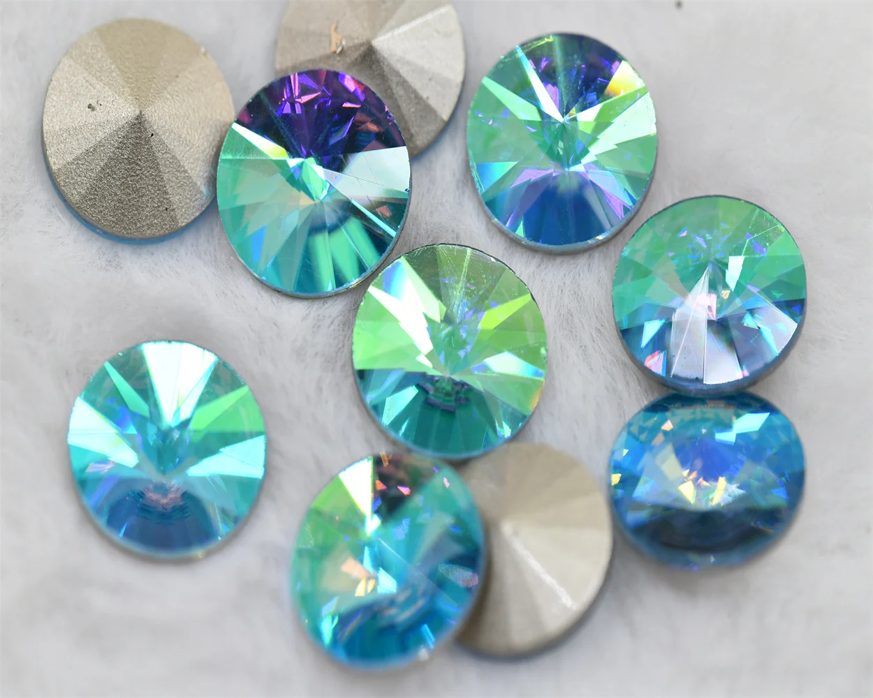 K9  aquamarine colorful glass rhinestones for crafts Pointback teardrop square dress  Jewelry Decoration crystals for needlework